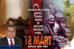 Cengiz Sağlam'dan 18 Mart Mesajı