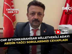 CHP Milletvekili Adayı Abidin YAĞCI cevapladı