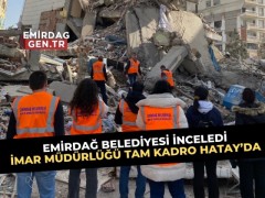 Emirdağ Belediyesi İmar Müdürlüğü Enkazları İnceliyor